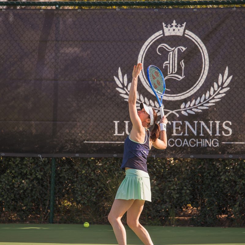 Martina Hingis on a LUX Tennis court