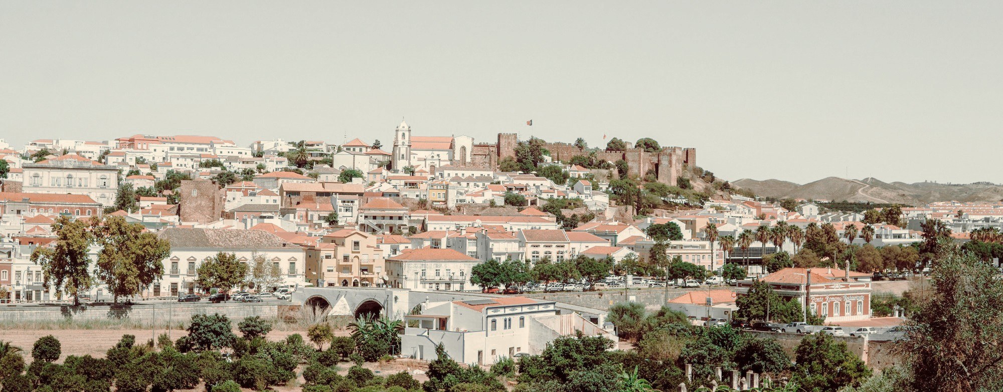 Silves, with the cathedral and the castle above the old town